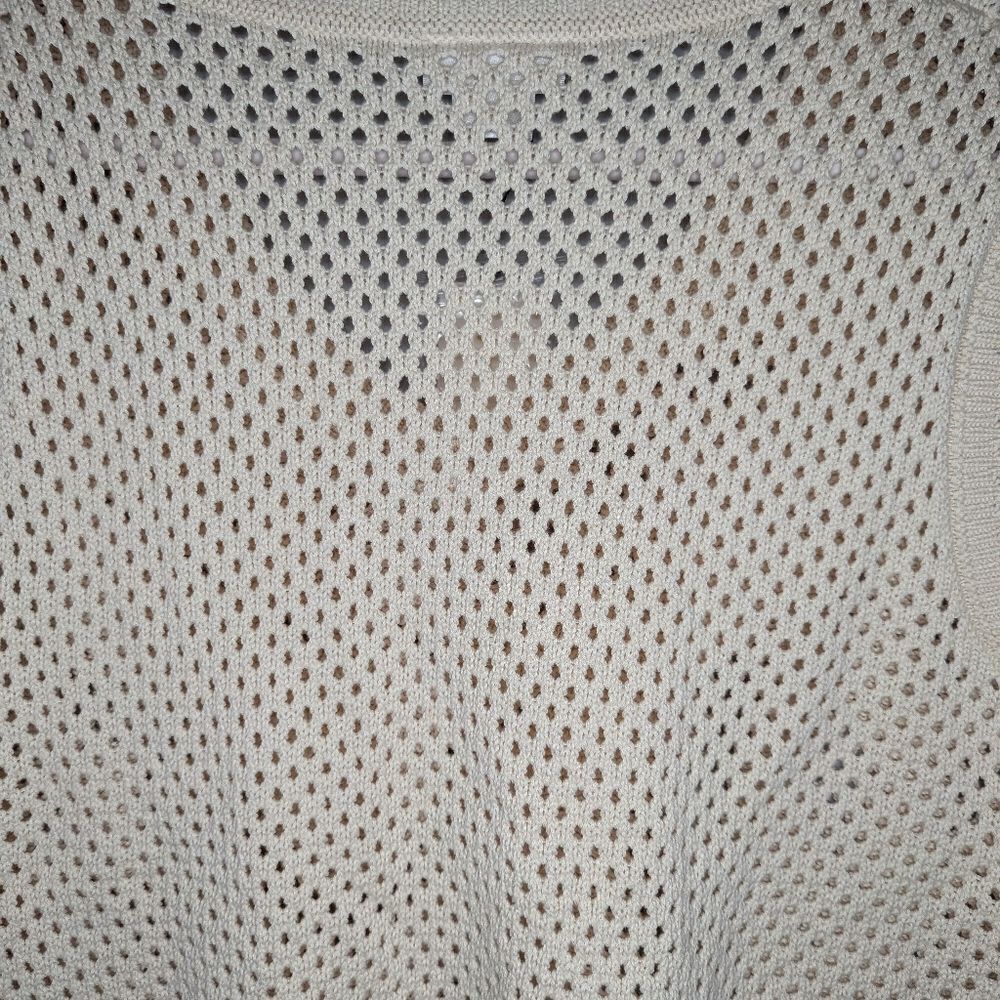NWT Starling Reine Top Weave Beige mesh sweater vest plus Size woman's small 16 - Picture 6 of 7